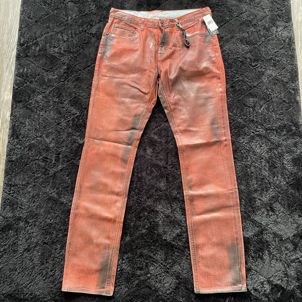 Prps Demon Straight Fit Red Jeans Mens Sz 33x34 NWT